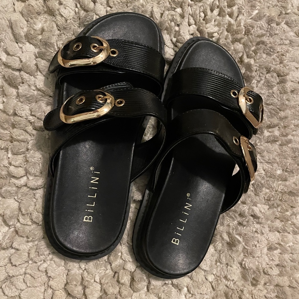 Womens Black Billini Slides